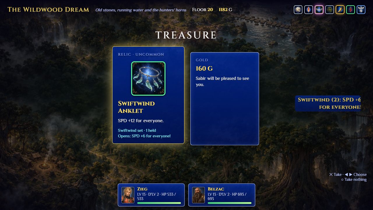 Dragon's Dream treasure screen